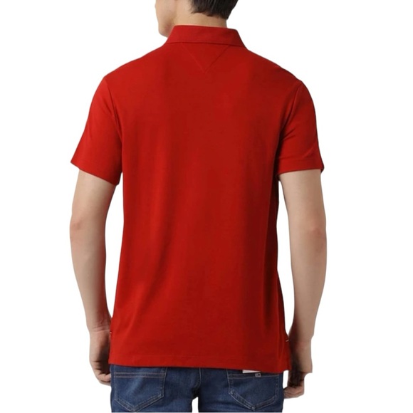 Red Tommy Hilfiger Polo Shirt (S) - Picture 2 of 6